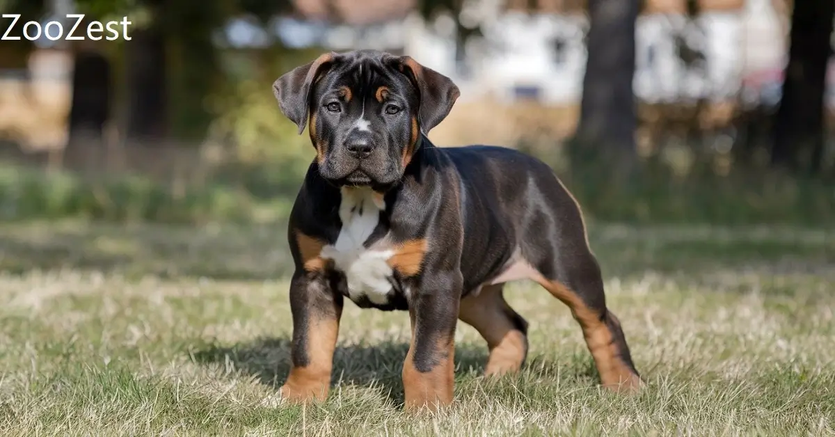 Cane Corso puppies are highly active and intrigued by their surroundings.