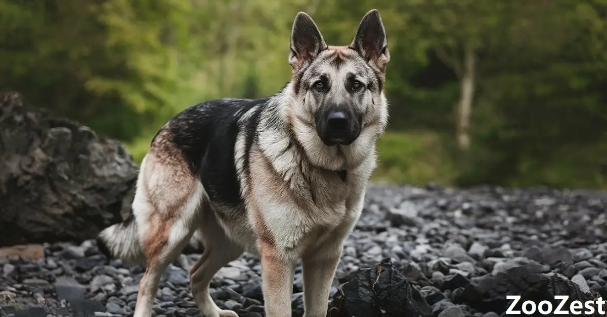 Silver sable German shepherds have a remarkable combination of black and silver colored coat